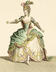 Costume for Venus in several operas, engraved by the artist, c.1780